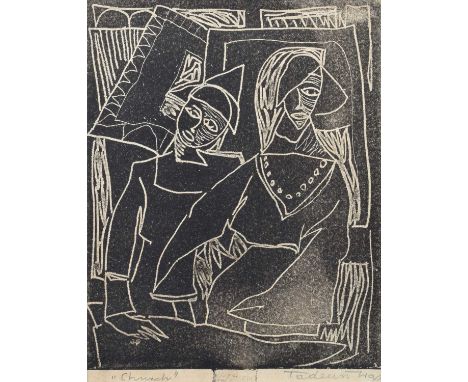 Tadeusz Was (Polish 1912-2005) "Church" Signed and titled in pencil in the margin, soot cut.19.5 x 15cm (framed 35 x 30cm)Art