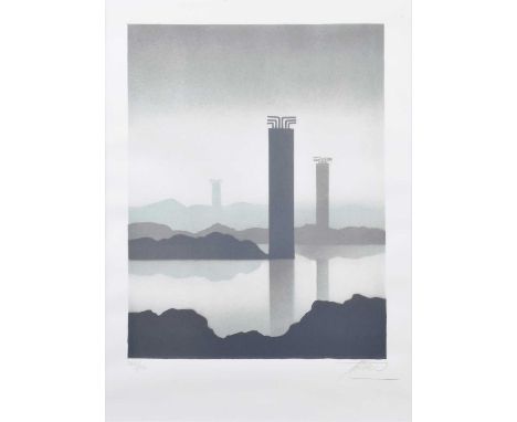 Trevor Grimshaw (British 1947-2001) "Monoliths" Signed and numbered 142/150 in pencil in the margin, published by Christie's 