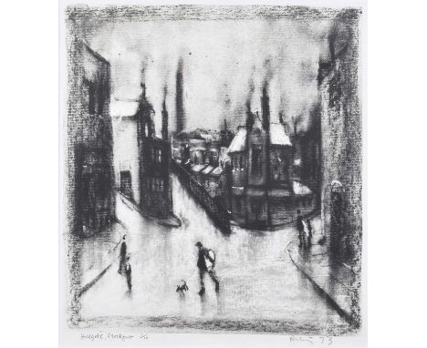 Harold Riley (British 1934-2023) "Hillgate, Stockport" Signed, titled and dated '73 in pencil in the margin, numbered 1/10, l