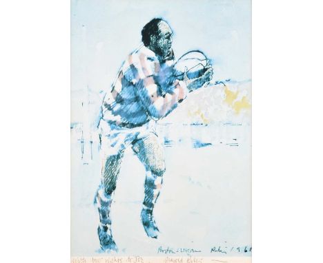 Harold Riley (British 1934-2023) "Billy Boston - Wigan" Signed and dedicated in ink in the margin, colour print.29 x 20cm (fr