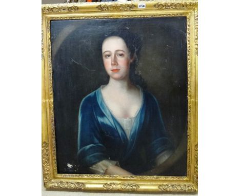 Circle of Michael Dahl, Portrait of a lady, oil on canvas, in a feigned oval, 74cm x 62cm.