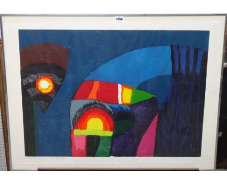 Guillaume Le Roy (b.1938), Abstract, colour lithograph, signed, dated 1972 and numbered III/XV, 54cm x 74cm. DDS.