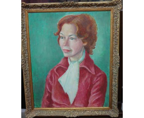 Emmanuel Levy (1900-1996), Portrait of a lady, oil on board, signed, 64cm x 52cm. DDS  