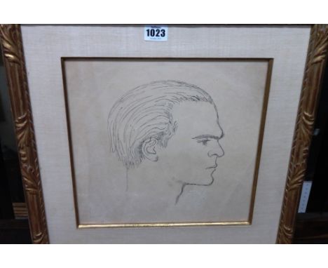 Zdzislaw Czermanski (1900-1970), Portrait of Witold Malcuzynski, pen and ink, 29cm x 29cm. DDS