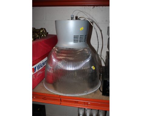 A LARGE HANGING LIGHT