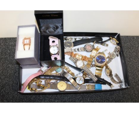 A COLLECTION OF MODERN LADIES WRIST WATCHES TO INCLUDE A ROTARY EXAMPLE