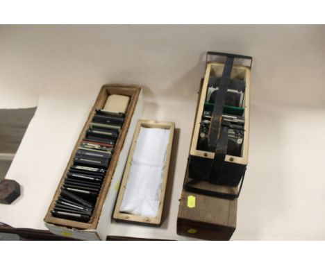 THREE BOXES OF ANTIQUE MAGIC LANTERN SLIDES 