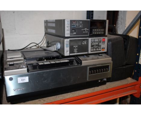 A PANASONIC VHS RECORDER, SONY TRINICON VIDEO CAMERA HVC-2000P ETC (4)
