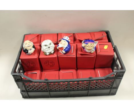 A QUANTITY OF BOXED KEVIN FRANCIS CERAMIC FACE POTS (25) 