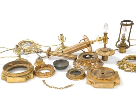 Assorted lamp bases and fittings. (a quantity)&nbsp;Buyer Note: WARNING! This lot contains untested or unsafe electrical item