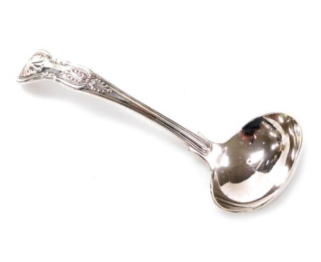 An Edward VII silver King's pattern cream ladle, London 1902, 2.51oz.