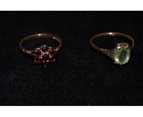 x2 9ct Gold dress rings 