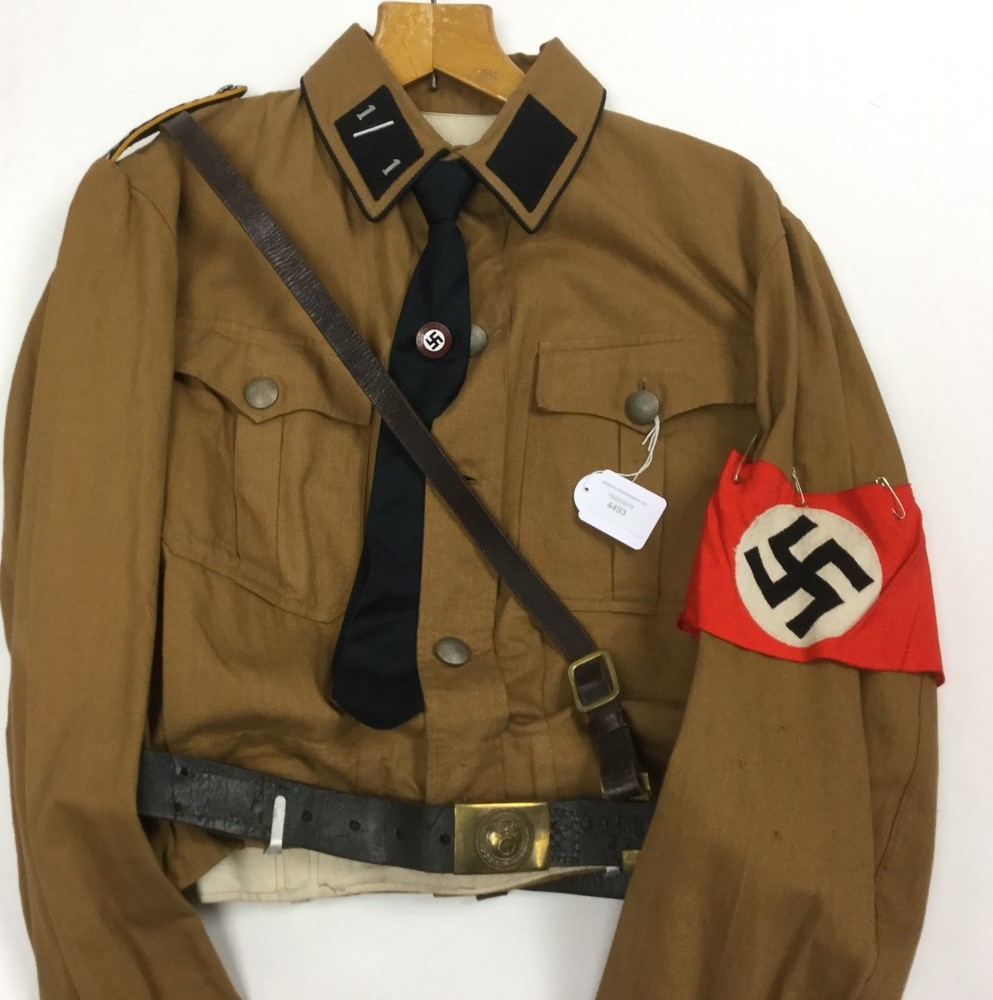 WW2 Third Reich SA Diensthemd Brown Shirt. Has washed and faded RZM ...