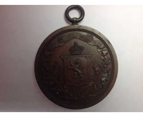 Scotland "Royal Caledonian Curling  Club" 1838 - 1888 Jubilee Medal with sash suspender loop ring. Edward and Sons, Glasgow a