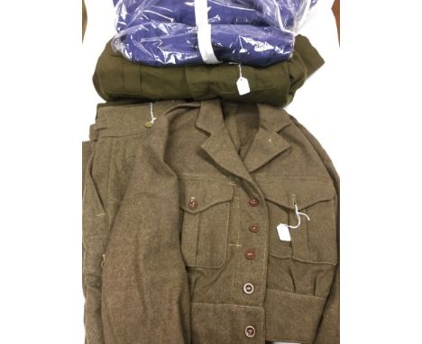 British 1949 Pattern Battledress Blouse. Size 9. Date inked out. No insignia, one button missing from pocket. And a pair of 1
