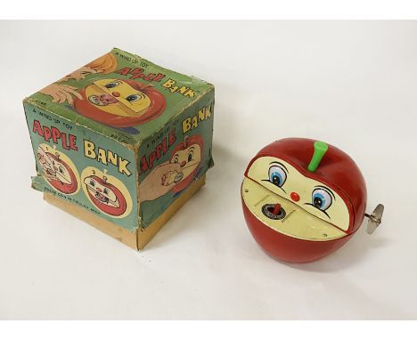 BOXED VINTAGE TIN ''APPLE BANK'' TOY