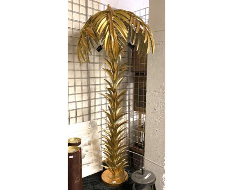 GILT METAL PALM TREE FLOOR LAMP - 150 CMS (H) APPROX