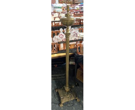 BRASS CORINTHIAN COLUMN STANDARD LAMP