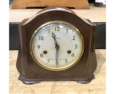 SMITHS BAKELITE MANTLE CLOCK - 18.5 CMS (H) APPROX