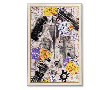 KENNY SCHARF (B. 1958)SEXOMETRY, 1992 signed and dated K Scharf 1992 (on the reverse)acrylic and silkscreen on canvas in arti