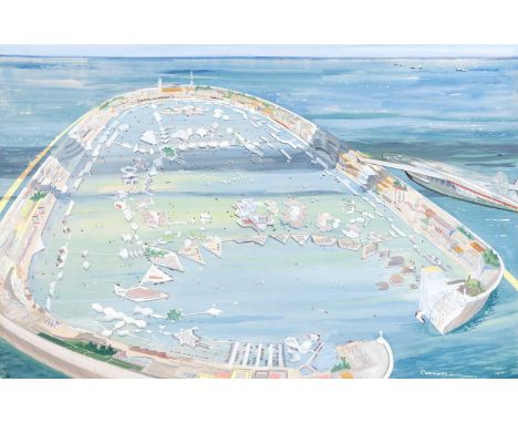 Cornwell (20th Century)
Grand Marina Plans architectural illustration
watercolour and gouache
55 x 80cm; and two similar desi