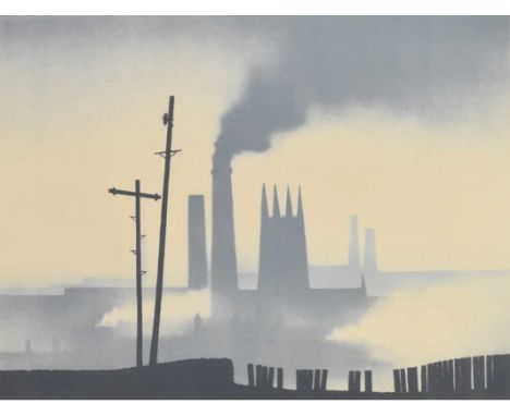 Trevor Grimshaw (1947-2001)
Northern Townscape, 1974
39/50, signed and numbered in pencil (in the margin)
lithograph
44 x 52c