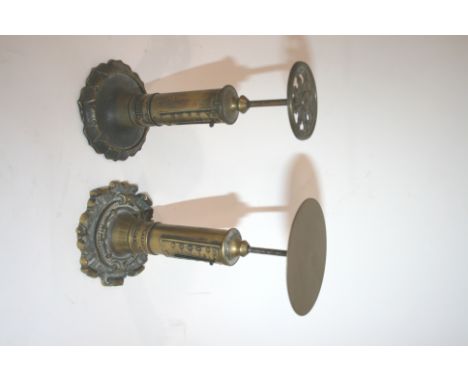 CANDLESTICK WEIGHING SCALES two candlestick weighing scales, by R W Winfield, Birmingham & Joseph & Edmund Ratcliff. (2)