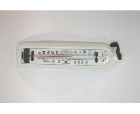 ENAMEL THERMOMETER an interesting enamel thermometer, titled Improved House Bath & Sick Room Thermometer. 28cms high