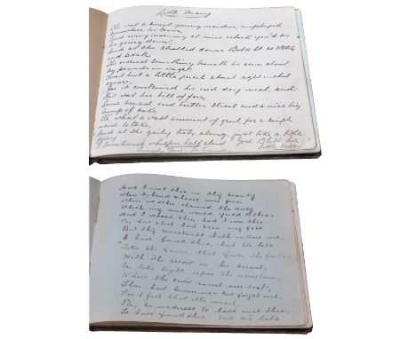 An Edwardian notebook, the cover page inscribed Alice Wilkinson 29th March 1906, containing various poems and sketches.
