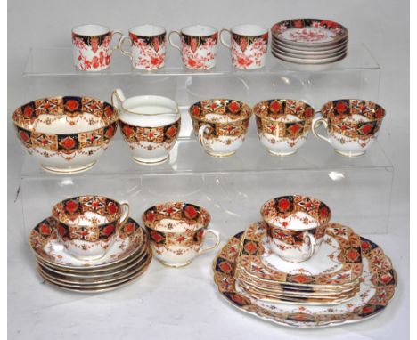 A small quantity of early 20th century teaware to include Royal Crown Derby coffee cups and saucers.