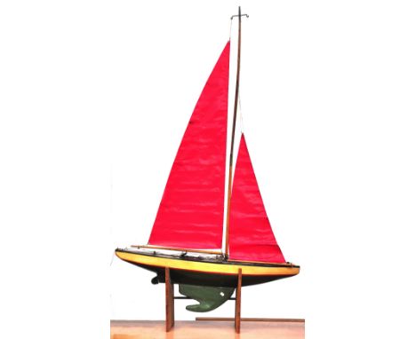 A vintage c.1960s pond yacht complete with sales, original sale and copy sale, 200 x 122cm.