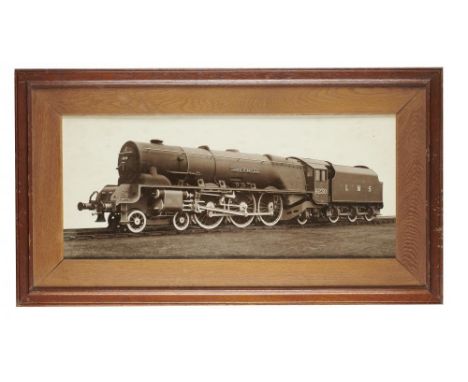 RAILWAYANA.  A FINE CONTEMPORARY LARGE FORMAT PHOTOGRAPH OF THE LMS CORONATION CLASS LOCOMOTIVE AND TENDER 6230" DUCHESS OF B