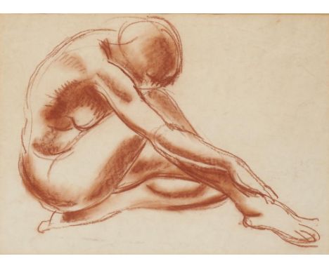 †ADRIAN PAUL ALLINSON (1890-1959)  SEATED FIGURE  red chalk, 30.5 x 42cmProvenance: Blond Fine Art Ltd, London, where purchas
