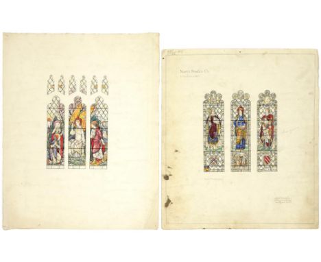 JAMES POWELL &amp; SONS' WHITEFRIARS GLASS WORKS  DESIGNS FOR STAINED GLASS WINDOWS FOR ST NICHOLAS' CHURCH NORTH BRADLEY WIL