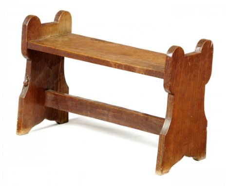 A ROBERT 'MOUSEMAN' THOMPSON ENGLISH OAK BENCH, 1929 55cm h; 32 x 81cm, carved mouse 'signature'Provenance: St Joseph's Catho