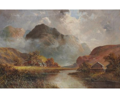 †FRANCIS E JAMIESON (1895-1950) SUNRISE IN THE HIGHLANDS; SUNSET IN THE HIGHLANDS  four, all signed, oil on canvas, 39.5 x 60