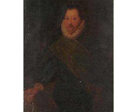 BRITISH SCHOOL, 18TH/19TH CENTURY  PORTRAIT OF SIR FRANCIS DRAKE oil on panel, 26 x 21.5cm++Dirty, paint shrinkage and medium