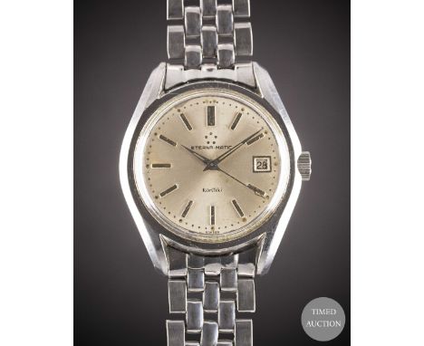 A GENTLEMAN'S STAINLESS STEEL ETERNA MATIC KONTIKI BRACELET WATCH
CIRCA 1968, REF.&nbsp;130 TT
Movement:&nbsp;Automatic, cal.