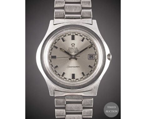 A GENTLEMAN'S STAINLESS STEEL OMEGA SEAMASTER AUTOMATIC CHRONOMETER BRACELET WATCH
CIRCA 1972, REF. 168.050 SILVER DIAL WITH 