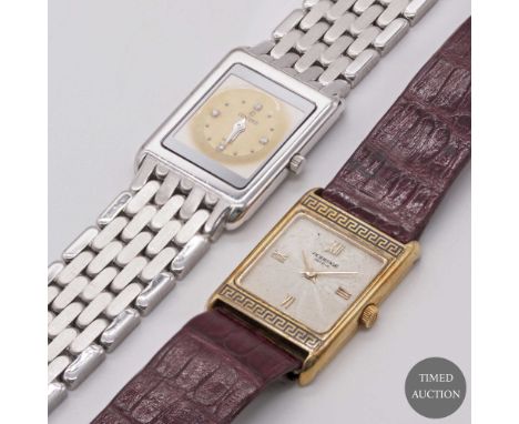 A LOT OF TWO LADIES WATCHES TO INCLUDE AN 18K SOLID YELLOW GOLD ROBERGE WRIST WATCH &amp; AN 18K SOLID WHITE GOLD CONCORD BRA