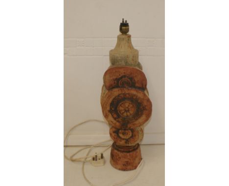 Signed Rooke pottery lamp