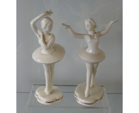 Pair of Royal Worcester dancing figures