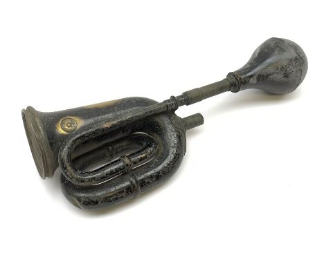 Vintage car horn, black painted finish, L44cmClick here to view further images, condition reports, sale times & delivery cost