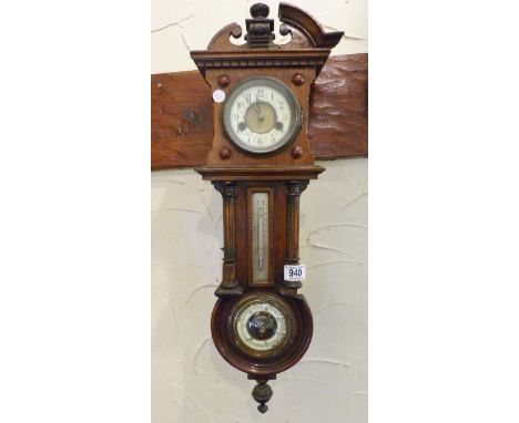 GERMAN CLOCK . German clock with barometer