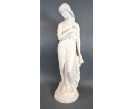 A Copeland Parian Figure of Purity by Matthew Noble for the Ceramic and Crystal Palace Art Union, 44 cms tall80 