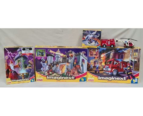 Imaginext Fisher Price Fire station, 2 castles with original boxes and a loose helicopter &amp; fire engine.  