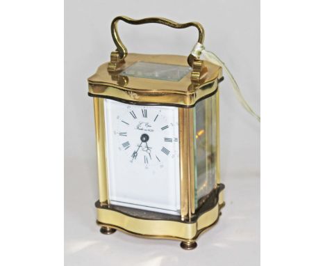 A modern French brass carriage clock, height 15cm.  