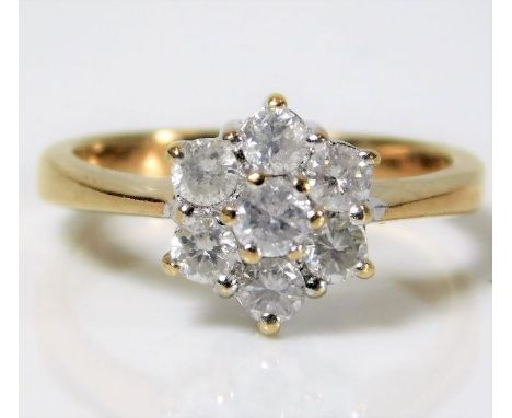 A 9ct gold ring set with 0.5ct diamond 2.4g size I/J