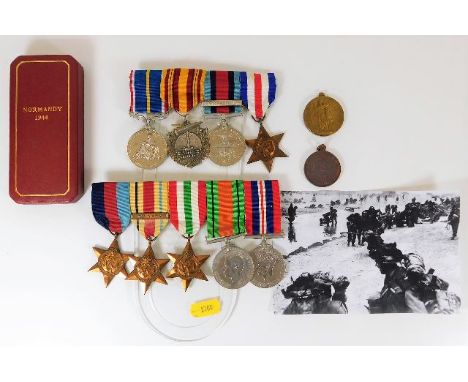 WWII medal set including an 8th Army bar African Star awarded to Frederick Henry Alder, who fought at Dunkirk &amp; the Norma