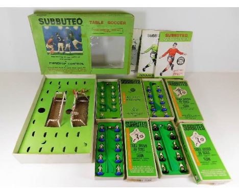 Subbuteo Table Soccer including four boxed teams and a part filled box a/f